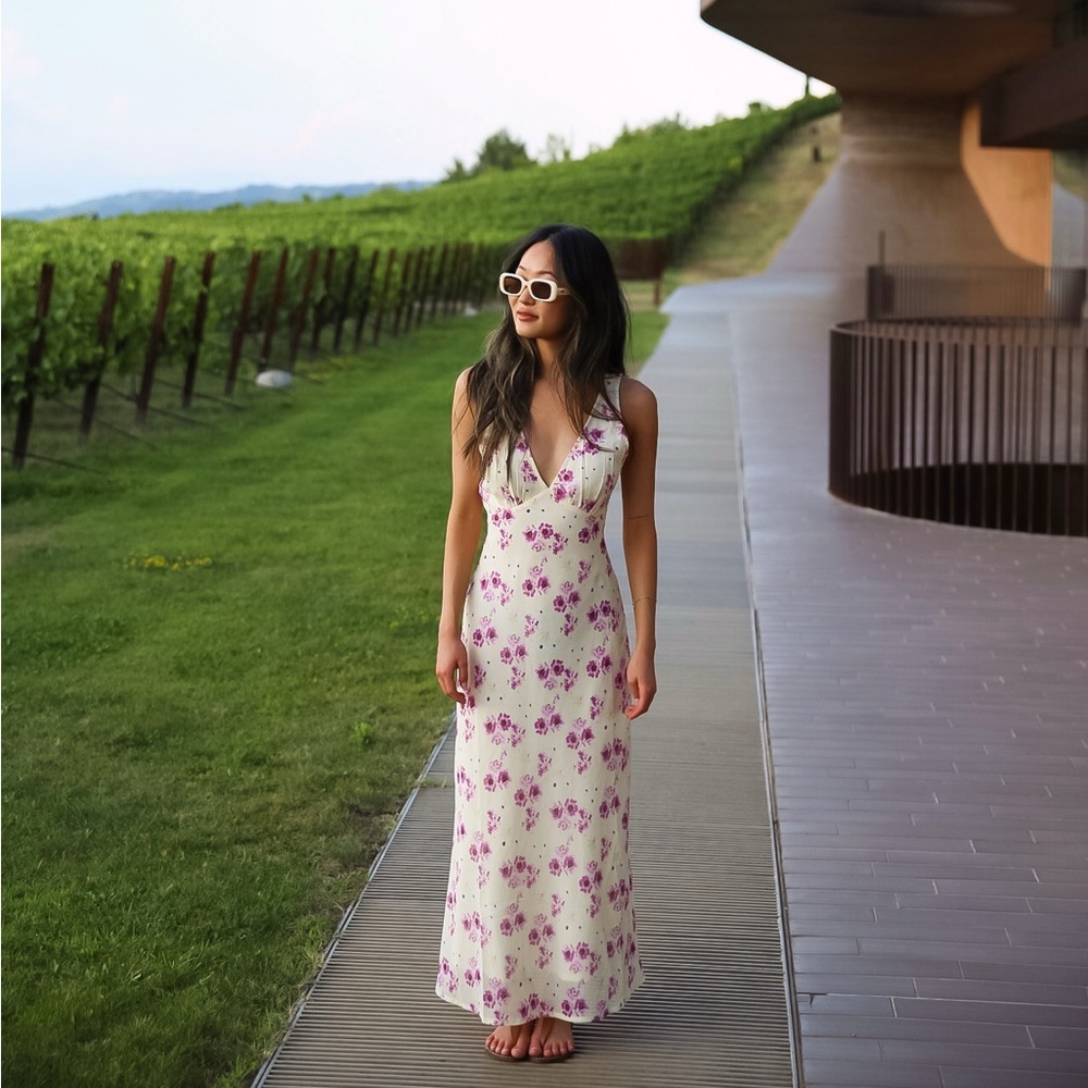 Princess Polly Nellie Yellow Floral Maxi Dress